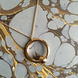 Gold Necklace Piercing 🌙